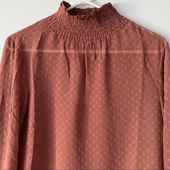 Mauve Swiss Dot Blouse - Picture 3 of 12